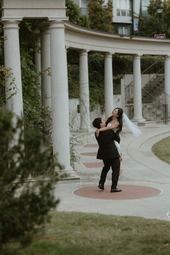 A Millennium Gate Museum & China town engagement session in Atlanta, Ga.