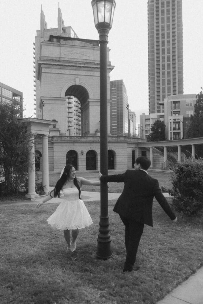 A Millennium Gate Museum & China town engagement session in Atlanta, Ga.