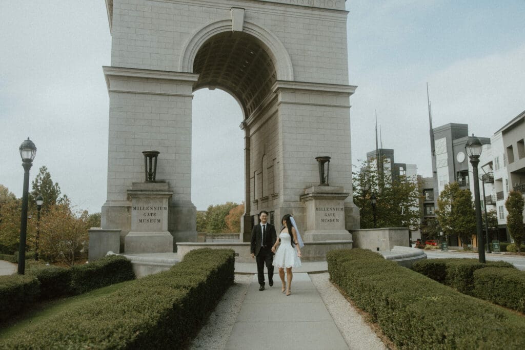 A Millennium Gate Museum & China town engagement session in Atlanta, Ga.