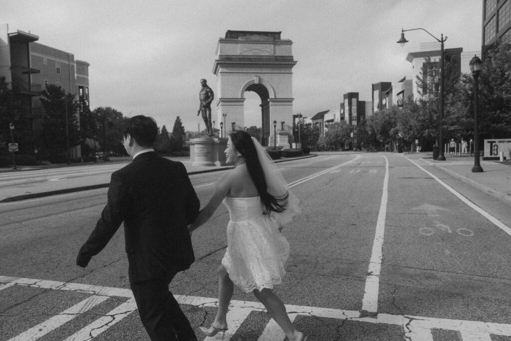 A Millennium Gate Museum & China town engagement session in Atlanta, Ga.