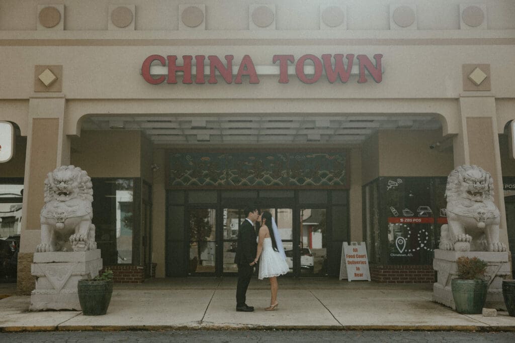 A Millennium Gate Museum & China town engagement session in Atlanta, Ga.